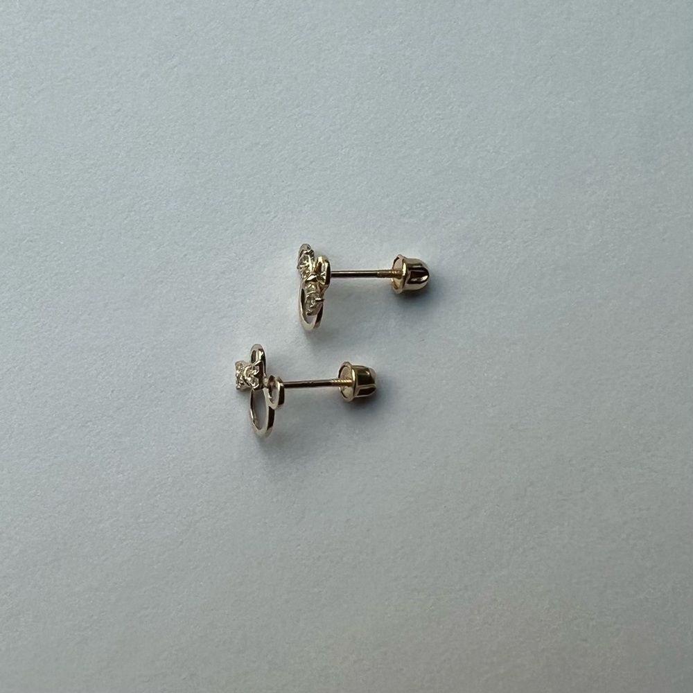 14k Solid gold Mouse earrings | Mouse stud earrings | made in Los Angeles | - Picture 5 of 5